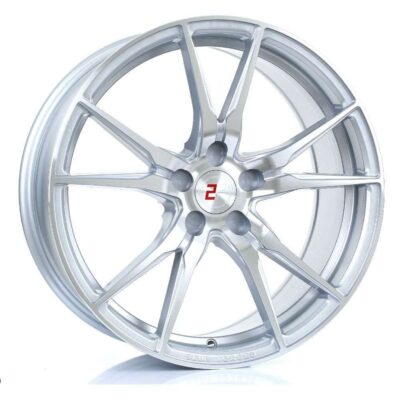 2Forge ZF2 20" 10J ET15-ET51 5x100-5x130 Silver Polished Face