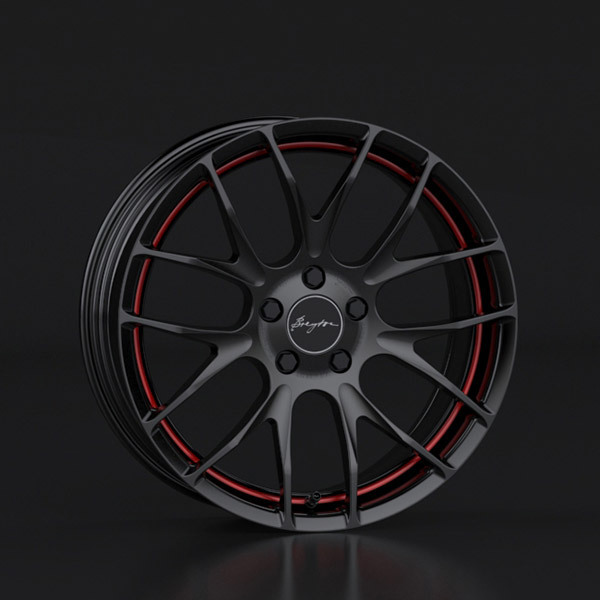 Breyton Race GTS-R 18" 7,5J ET48 5x112 Matt Black with Red Undercut - obrazek 4