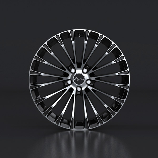 Breyton Race LS 2 22" 9J ET30 + 10J ET35 5x120 Matt Black Polished Face - obrazek 5