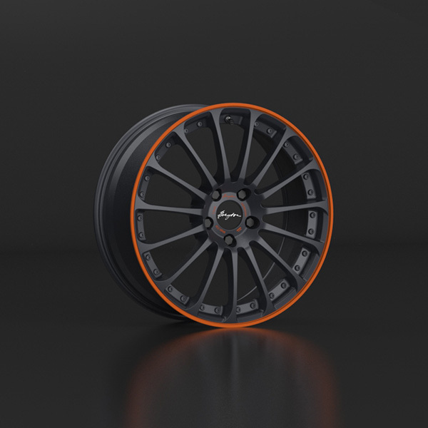 Breyton Magic CW 18" 7,5J ET48 5x112 Matt Grey with Orange Anodized Lip - obrazek 4