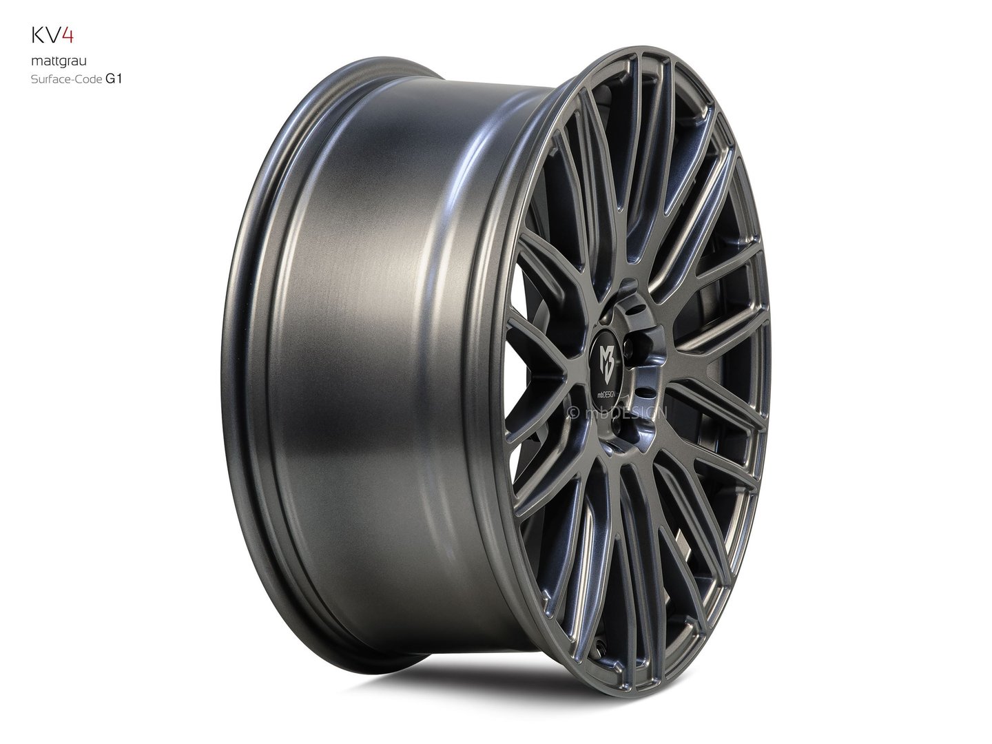 mbDesign KV4 19" 8,5J ET45 5x114,3 Matt Grey - obrazek 4