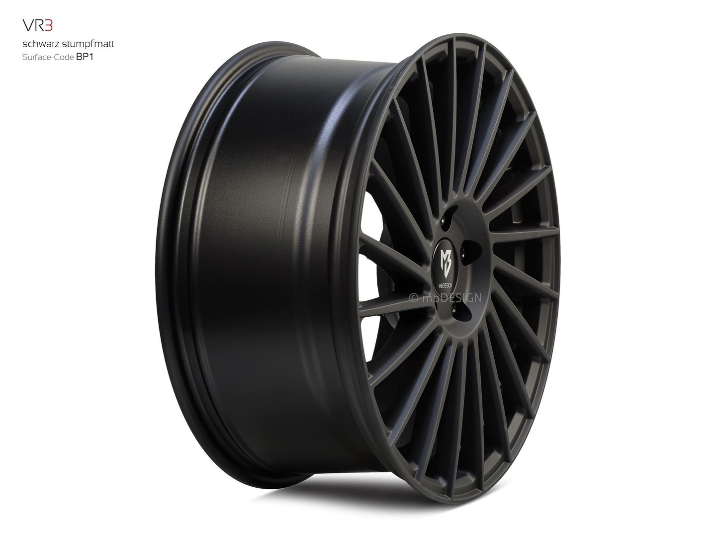 mbDesign VR3 19" 8,5J ET35 5x112 Black Matt - obrazek 4