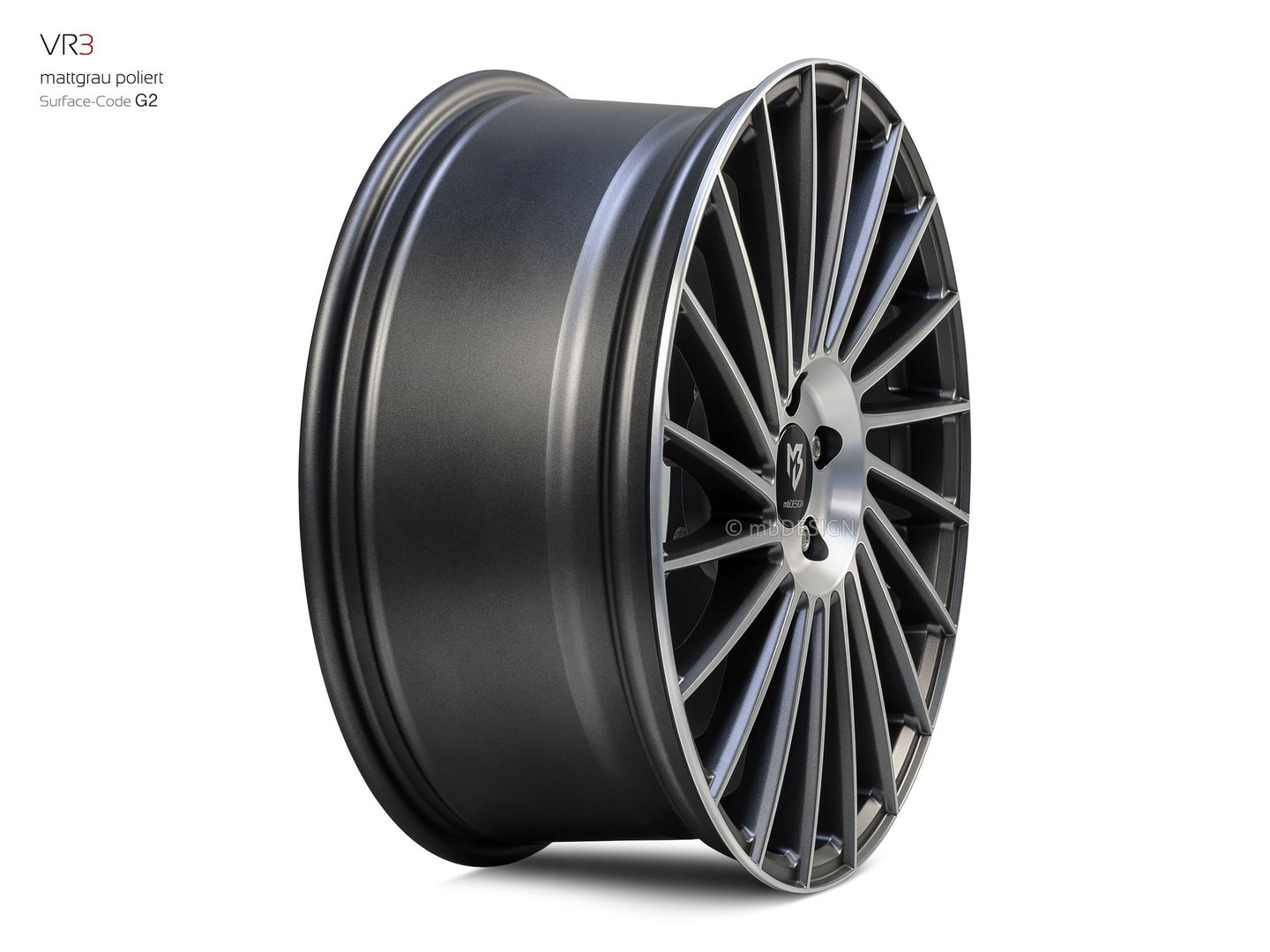 mbDesign VR3 19" 8,5J ET45 5x114,3 Matt Grey Polish - obrazek 4