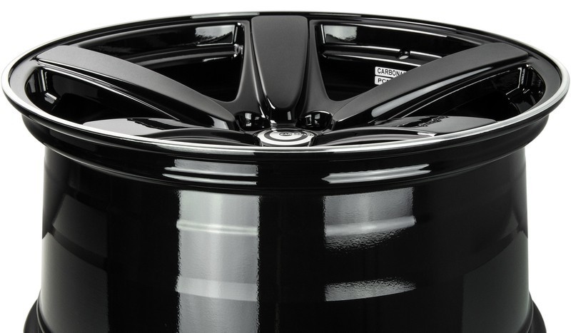 Carbonado Champion 20" 9J ET26 + 10J ET19 5x112 Black Glossy Lip Polished - obrazek 5