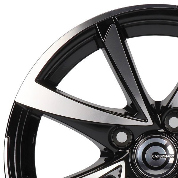 Carbonado Marseille 15" 6,5J ET25 4x108 Black Front Polished - obrazek 5