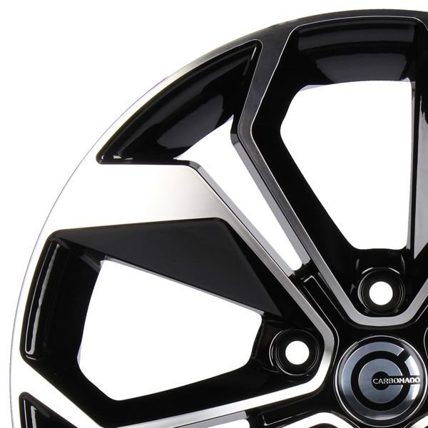 Carbonado Raptor 16" 6,5J ET45 5x114,3 Black Front Polished - obrazek 5