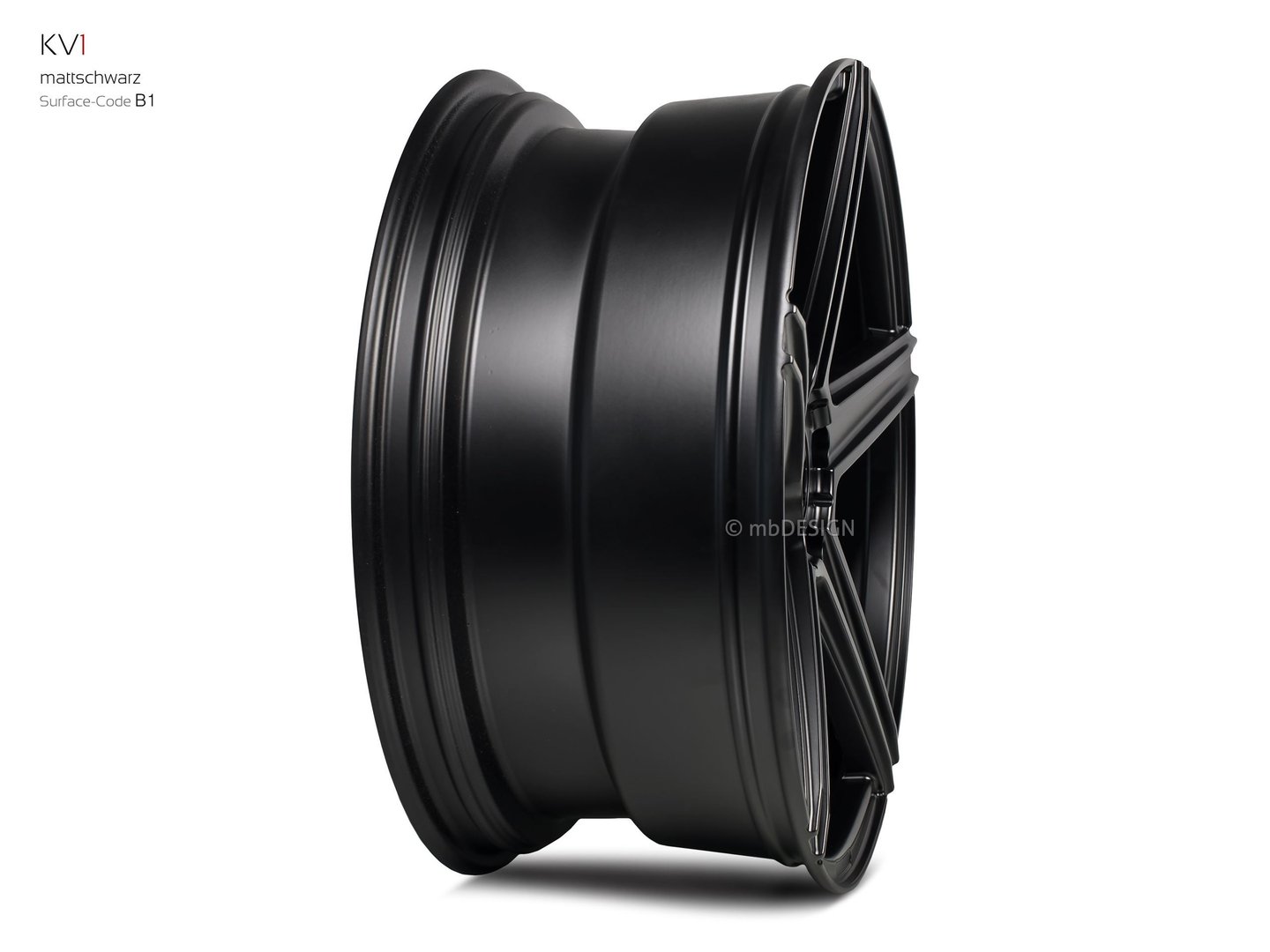 mbDesign KV1 20" 10,5J ET15/ET37 5x115 Black Matt - obrazek 5