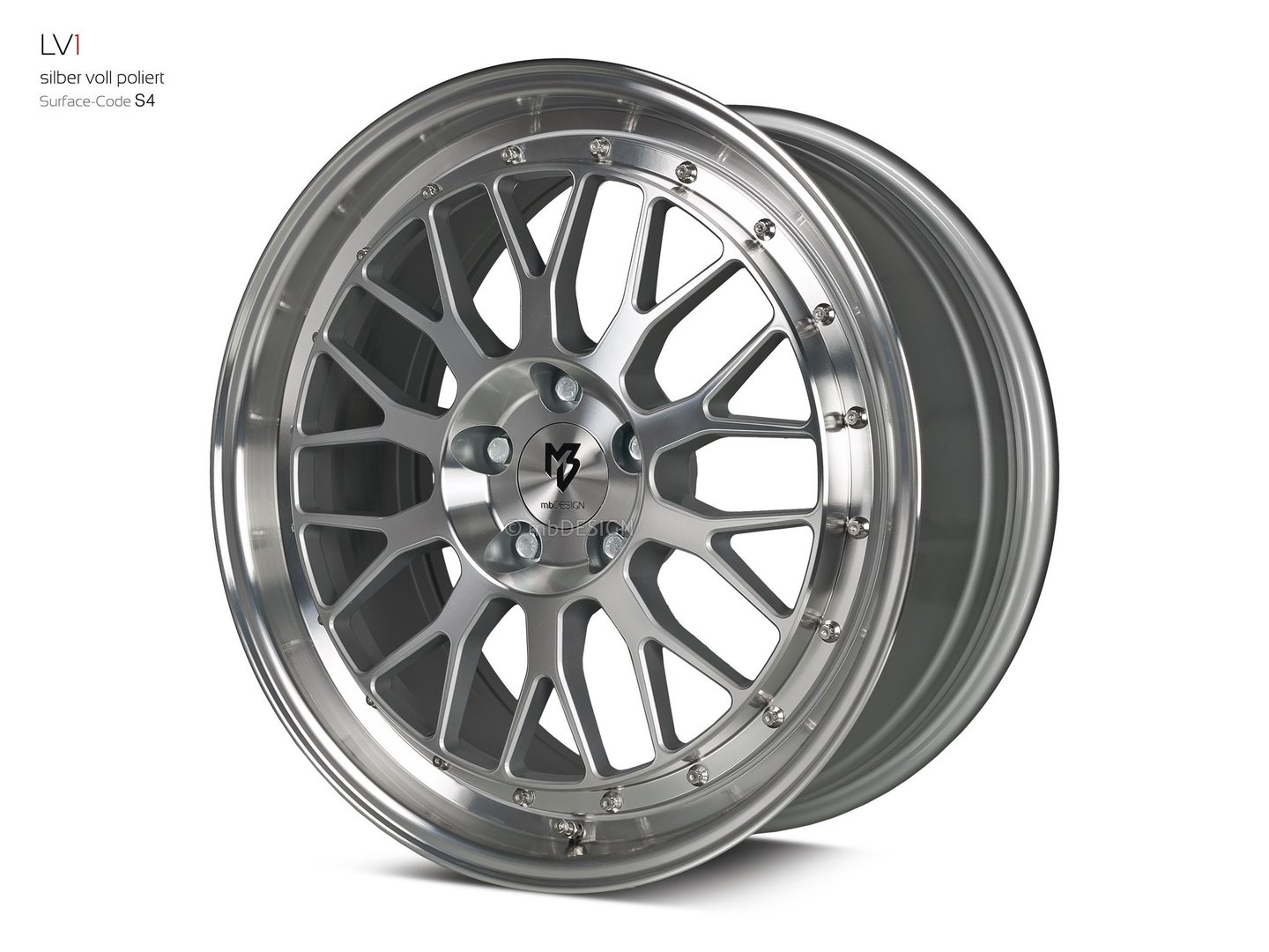 mbDesign LV1 19" 8,5J ET35 5x110 Silver Polish - obrazek 5