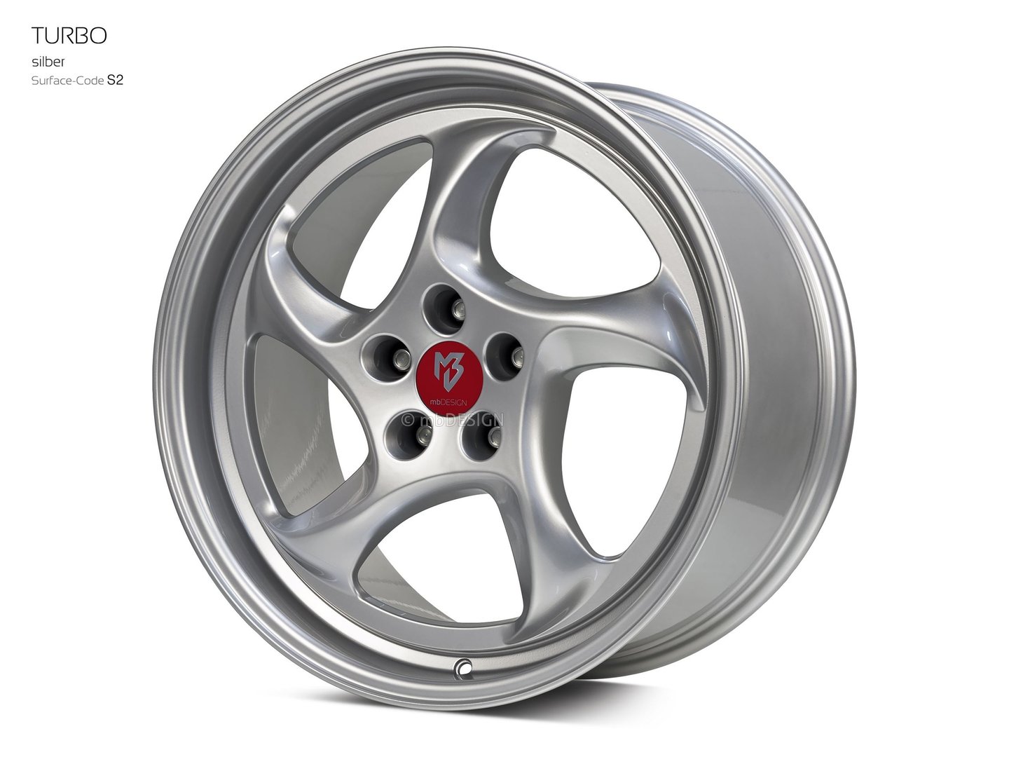 mbDesign Turbo 19" 8,5J ET45 5x108 Silver - obrazek 5