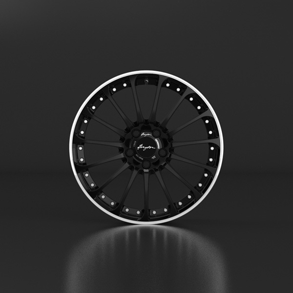 Breyton Magic CW 18" 7,5J ET48 4x100 Glossy Black with Polished Lip - obrazek 5