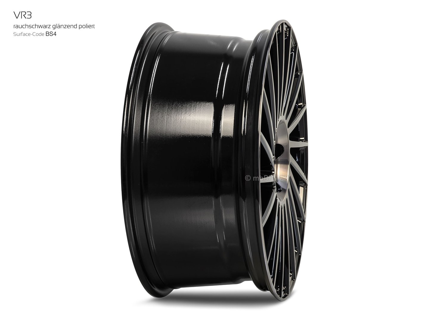 mbDesign VR3 18" 7,5J ET45 5x114,3 Black Smoke Polish - obrazek 5