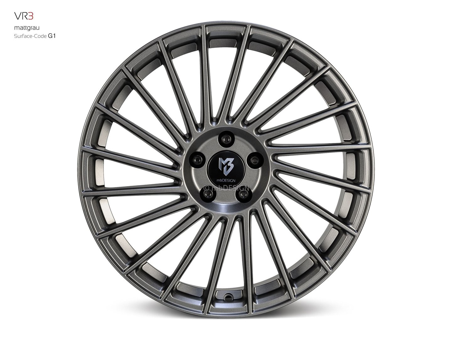 mbDesign VR3 19" 8,5J ET45 5x114,3 Matt Grey - obrazek 5