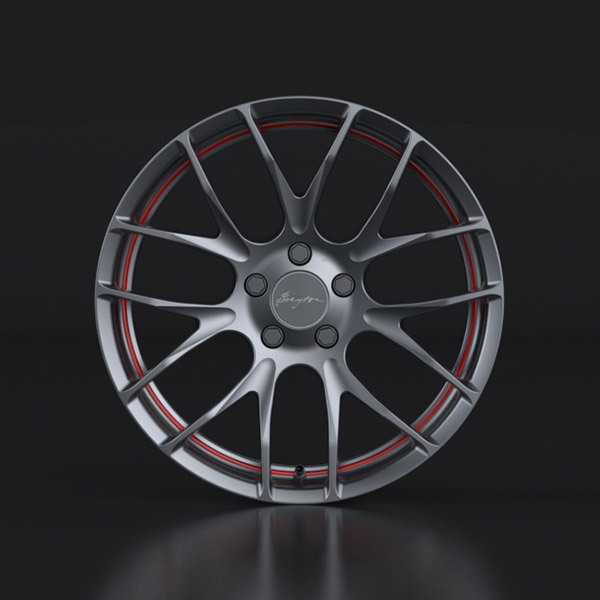 Breyton Race GTS-R 17" 7J ET48 5x112 Matt Gun with Red Undercut - obrazek 5