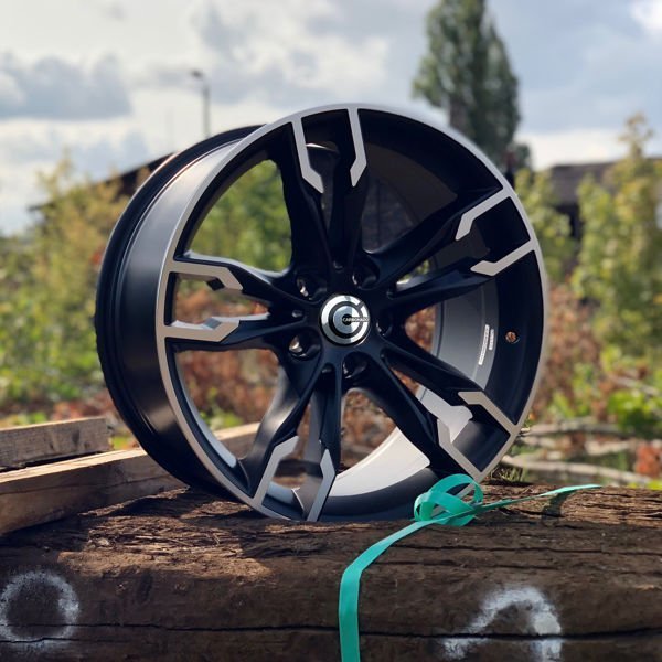 Carbonado Inferno 19" 8,5J ET33 + 9,5J ET37 5x120 Matt Black Front Polished - obrazek 6