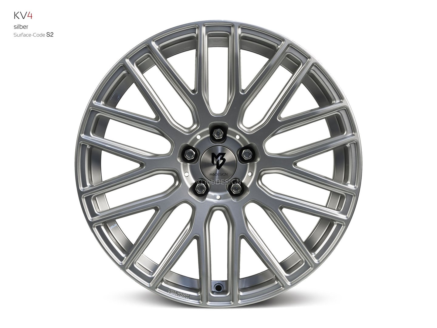 mbDesign KV4 19" 8,5J ET45 5x108 Silver - obrazek 5