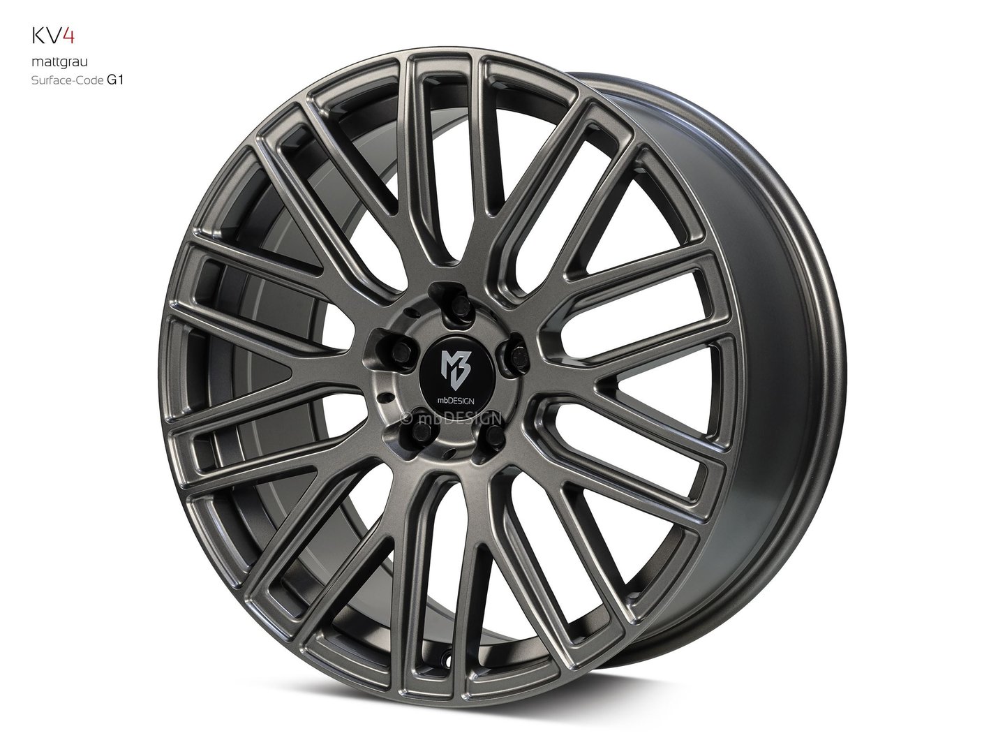 mbDesign KV4 19" 8,5J ET45 5x114,3 Matt Grey - obrazek 6