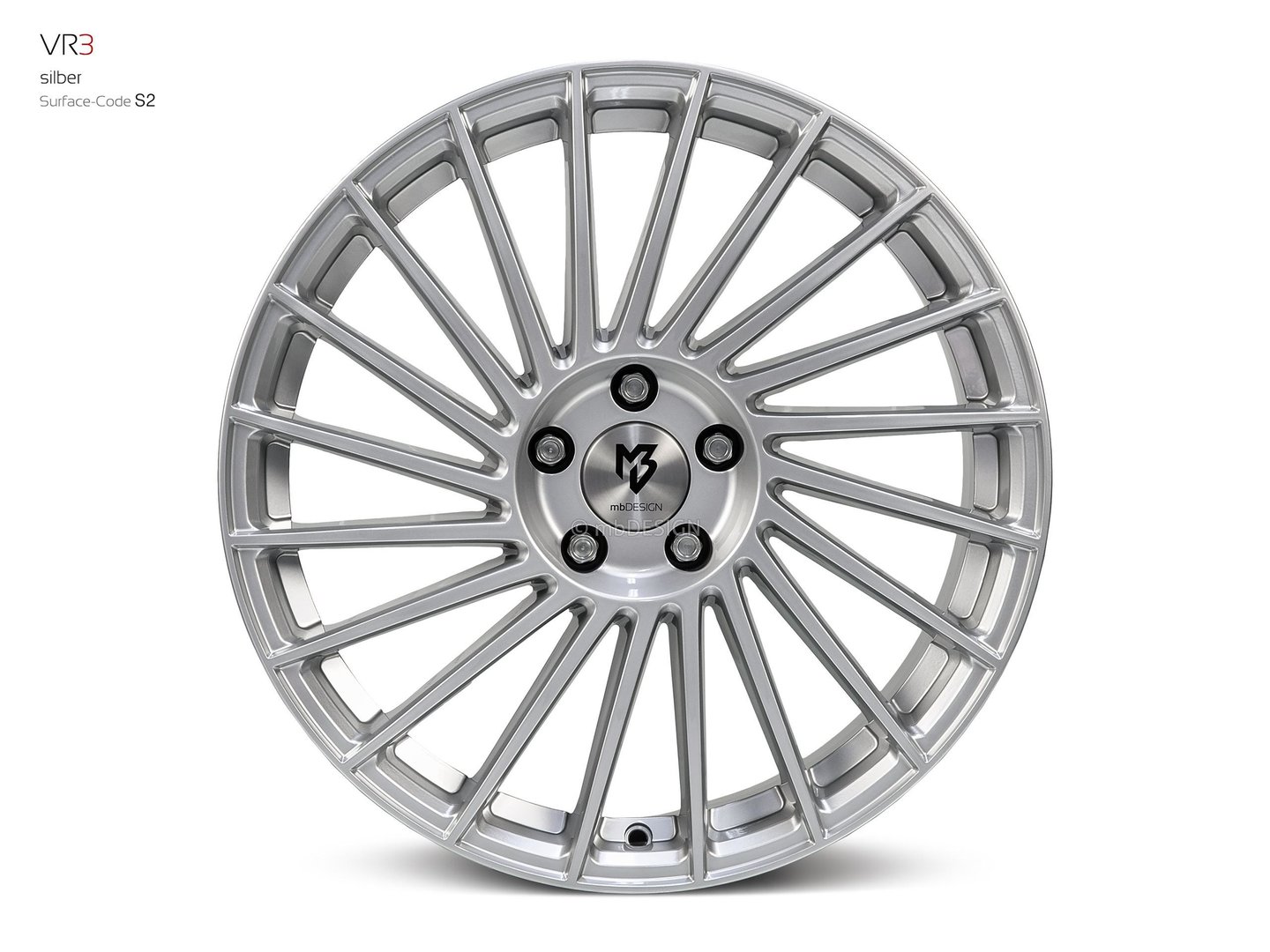 mbDesign VR3 18" 7,5J ET33 5x100 Silver - obrazek 6