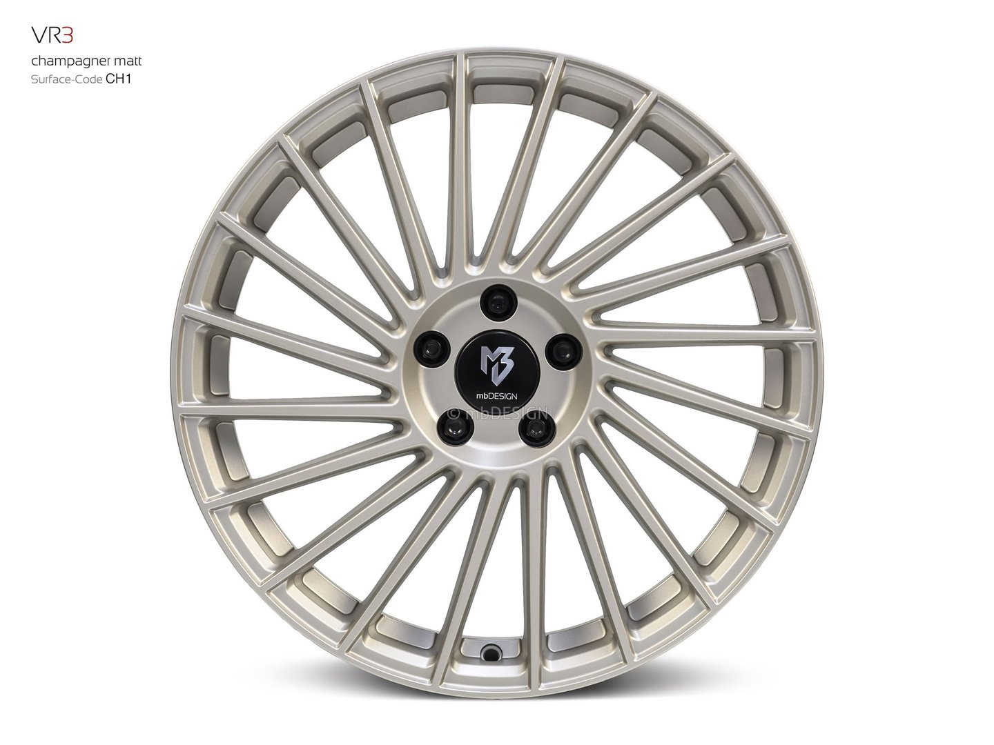 mbDesign VR3 18" 7,5J ET45 5x114,3 Champagne Matt - obrazek 6