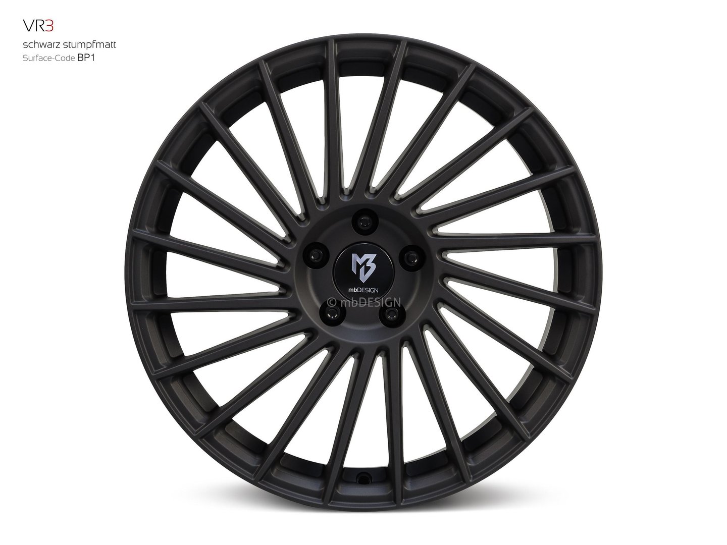 mbDesign VR3 19" 8,5J ET35 5x112 Black Matt - obrazek 6