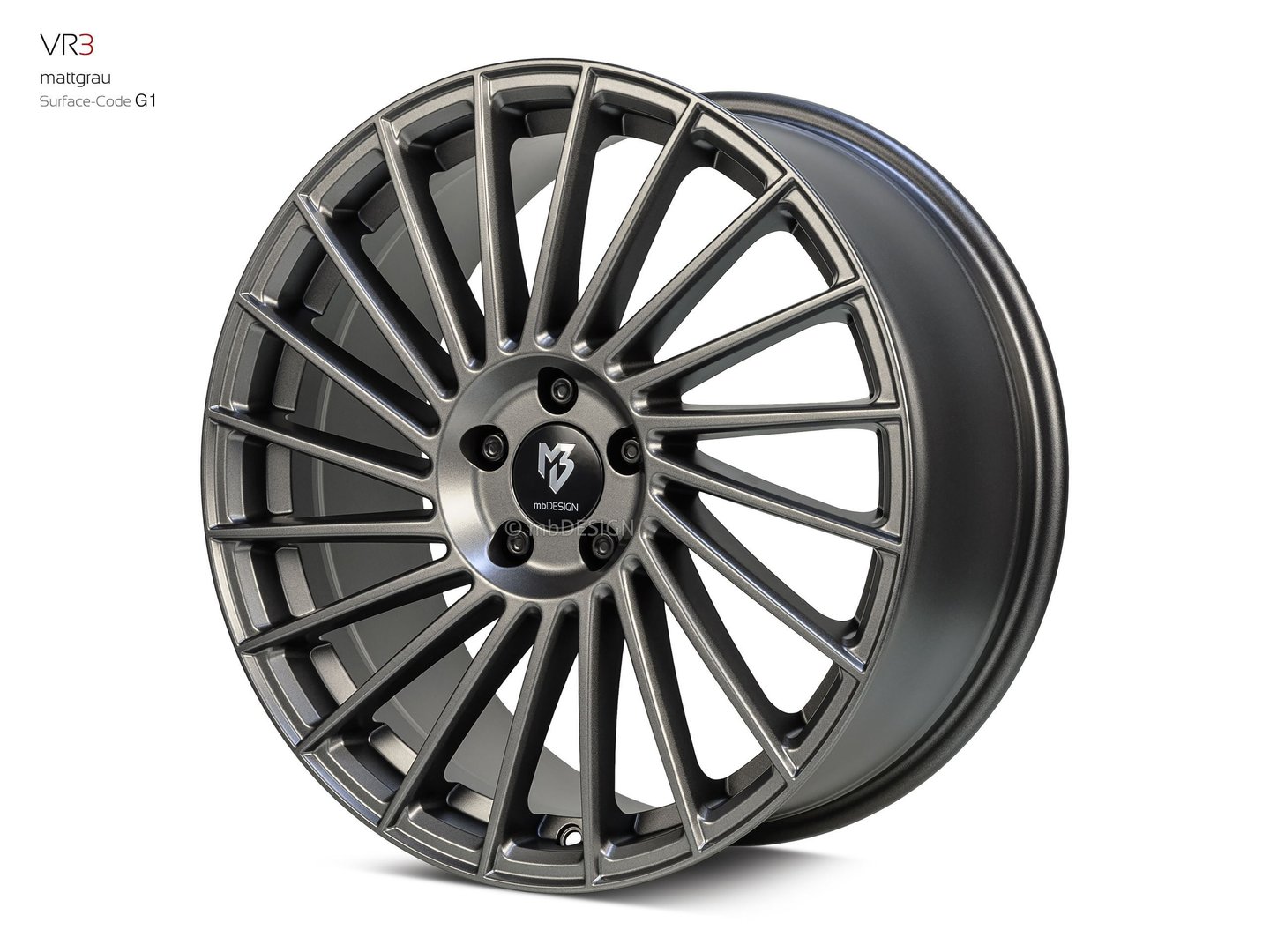 mbDesign VR3 19" 8,5J ET45 5x112 Matt Grey - obrazek 6