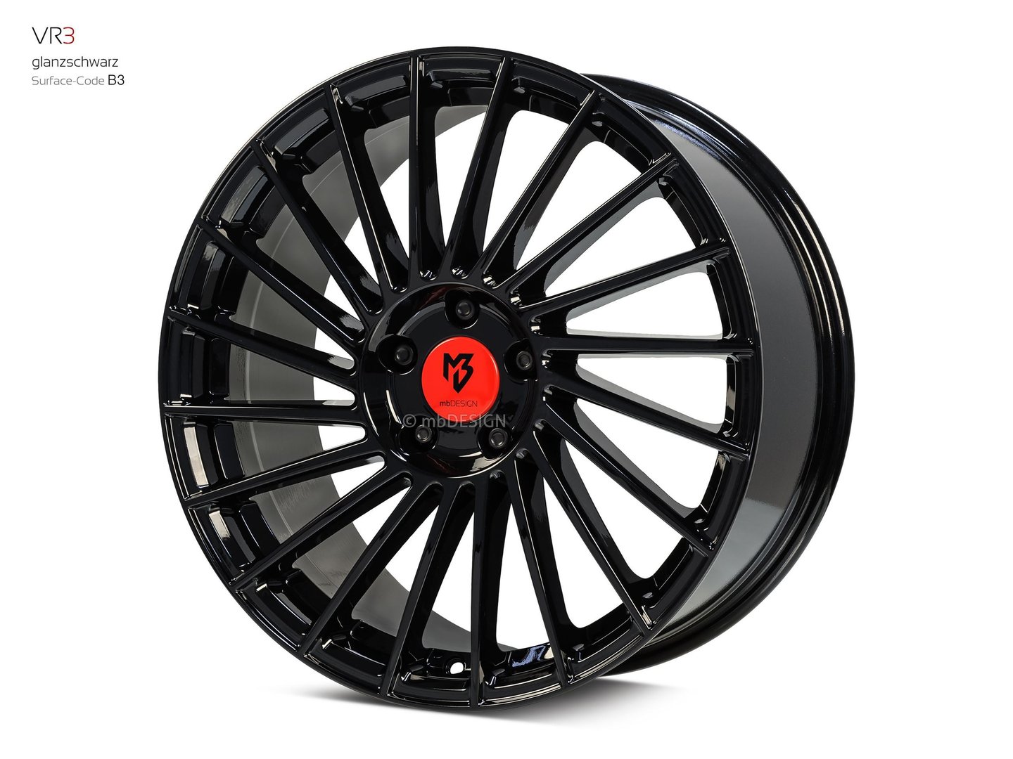 mbDesign VR3 18" 7,5J ET38 4x108 Black Shiny - obrazek 7