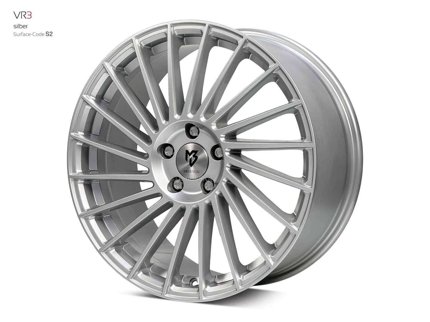 mbDesign VR3 18" 7,5J ET45 5x108 Silver - obrazek 7