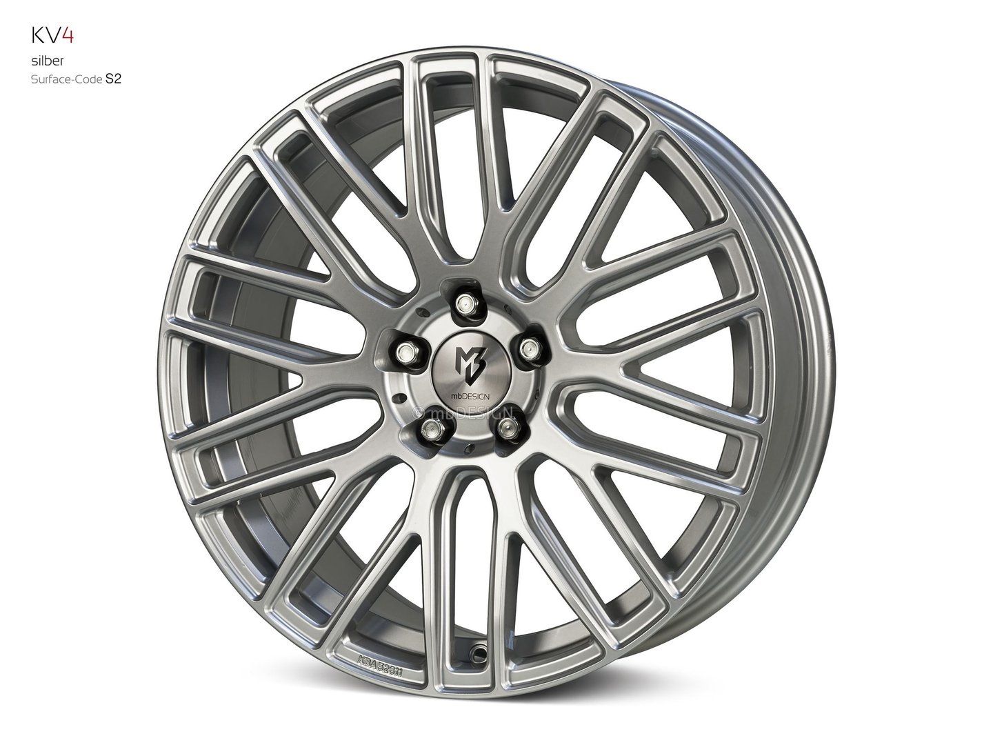 mbDesign KV4 19" 8,5J ET45 5x108 Silver - obrazek 6