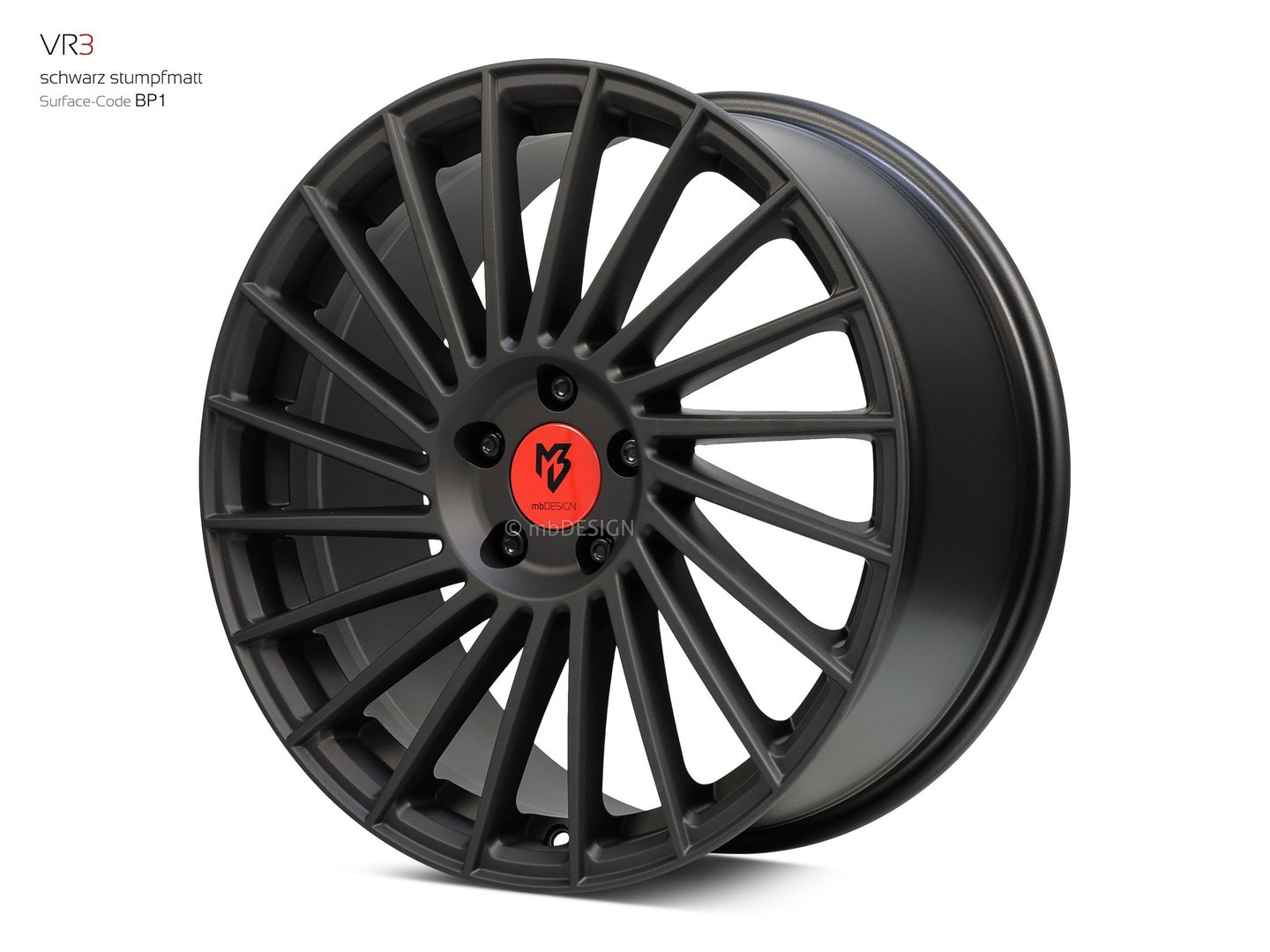 mbDesign VR3 19" 8,5J ET45 5x114,3 Black Matt - obrazek 7