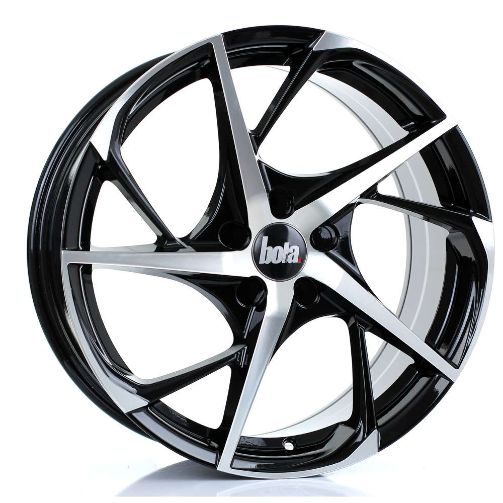 BOLA B18 19" 8,5J ET25-45 5x98-5x120 Black Polished Face