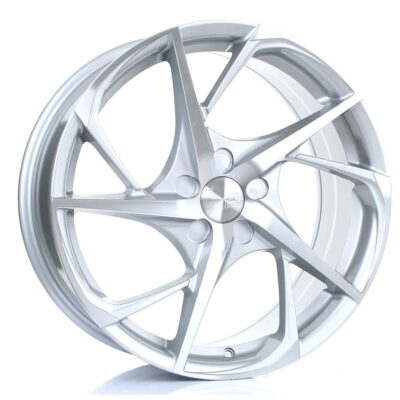BOLA B18 19" 9,5J ET25-45 5x98-5x120 Silver Polished Face