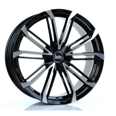 BOLA B23 20" 8,5J ET38-ET45 5x98-5x120 Gloss Black Polished