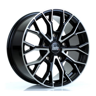 Bola B24 18" 8J ET50 5x160 Gloss Black Polished Face