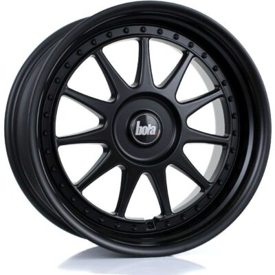 BOLA B4 18" 8J ET30-ET45 4x100-5x120 Matt Black Rivets
