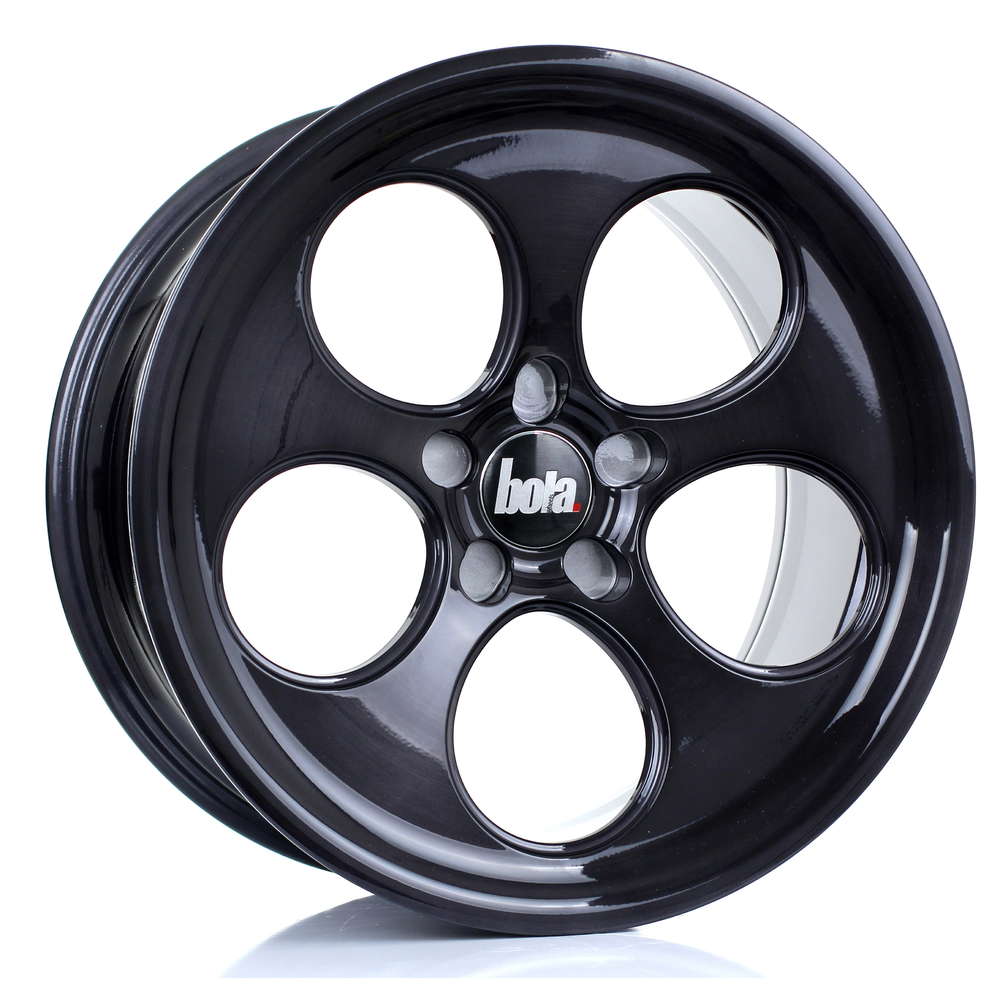 BOLA B5 18" 8,5J ET40-45 + 9,5J ET40-ET45 5x98-5x130 Black Brushed Polished Face