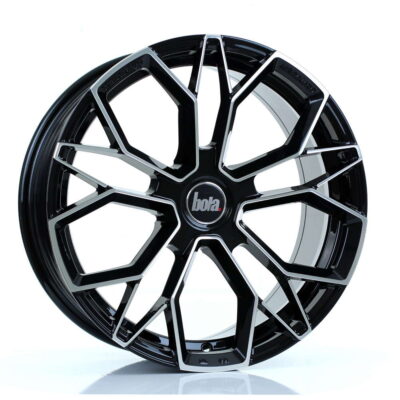 BOLA FLF 19" 8,5J ET42-ET50 + 9,5J ET45-ET50 5x100-5x120 Gloss Black Polished Face