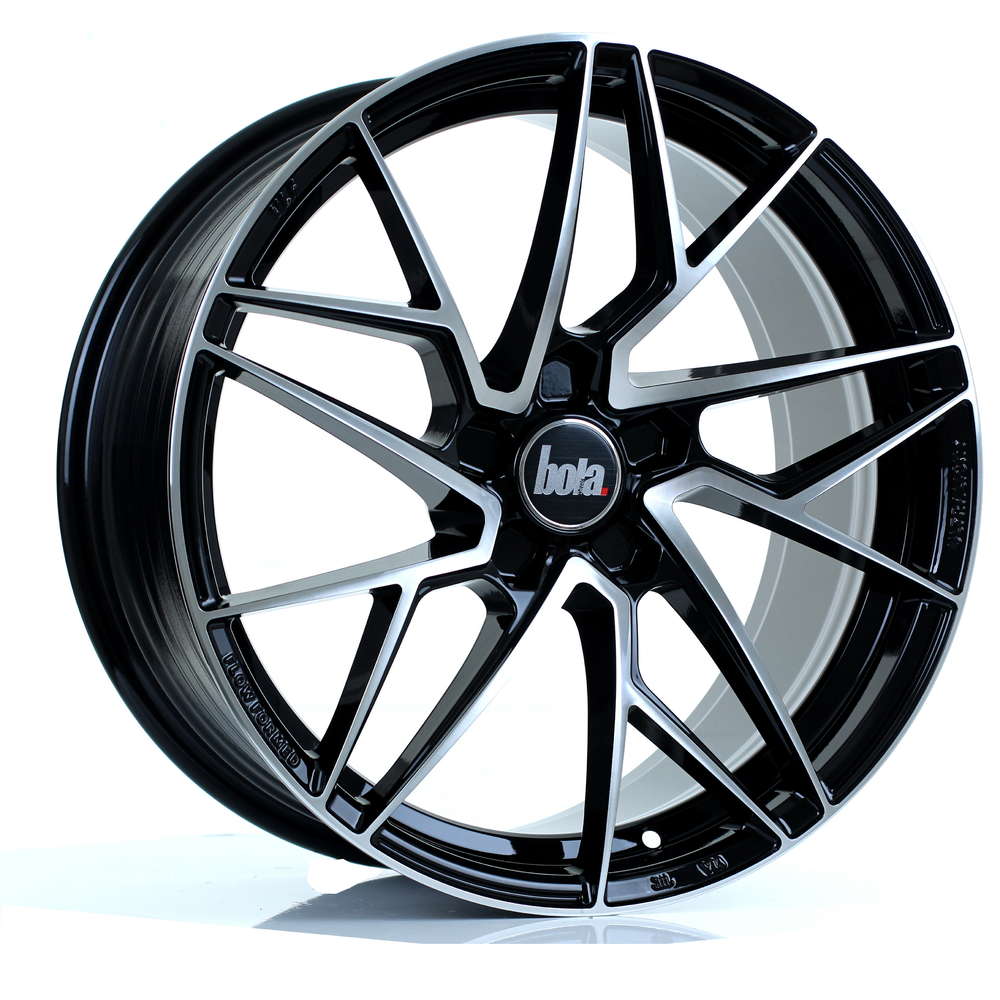 BOLA FLR 18" 8,5J ET40-ET50 5x100-5x120 Gloss Black Polished Face