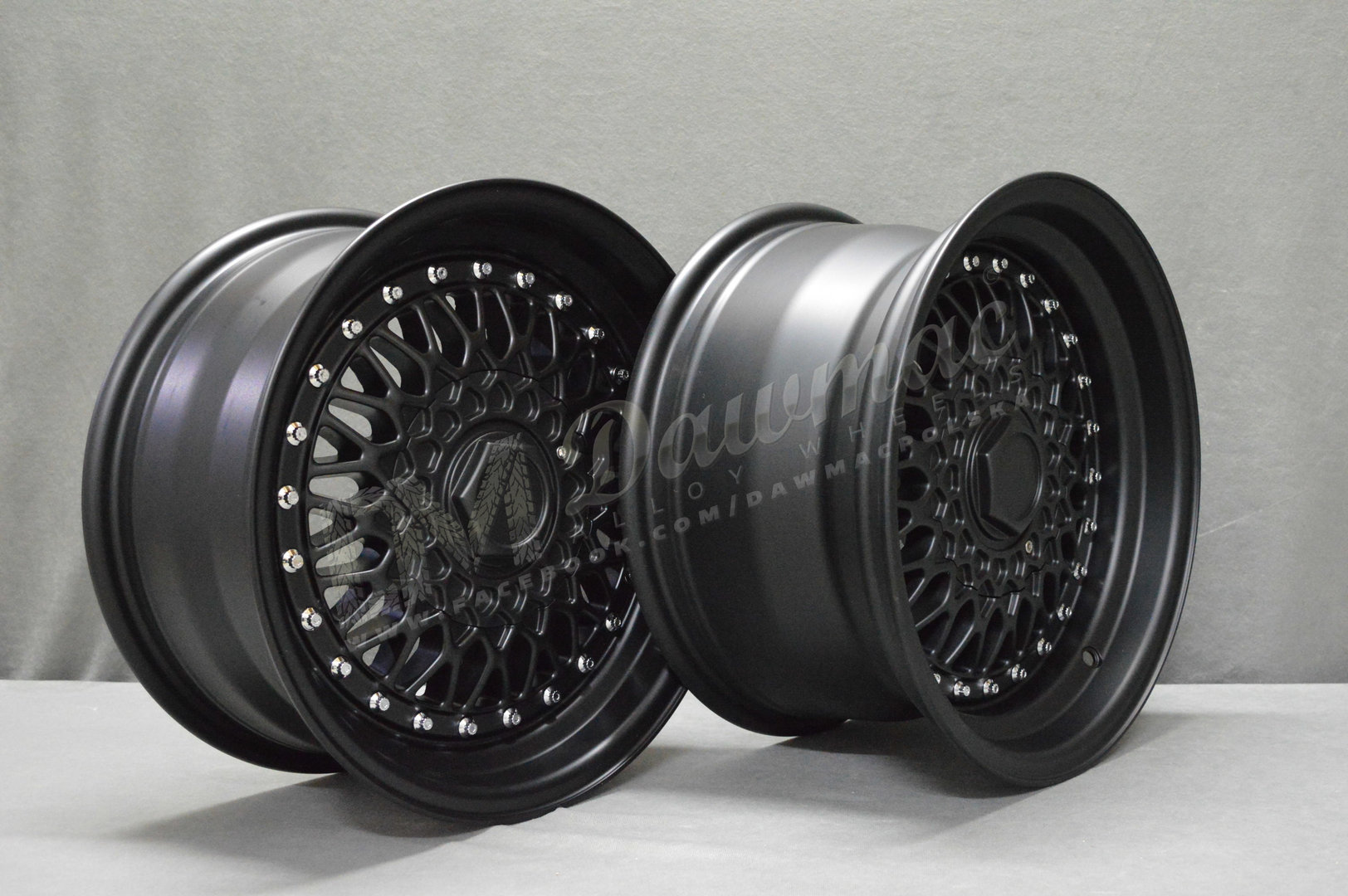 DARE RS 15" 7J ET20 + 8J ET15 4x100 / 4x108 Matt Black - obrazek 5