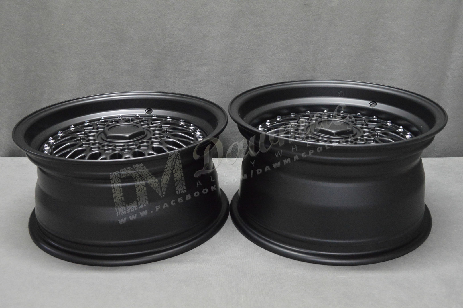 DARE RS 15" 7J ET20 + 8J ET15 4x100 / 4x108 Matt Black - obrazek 8