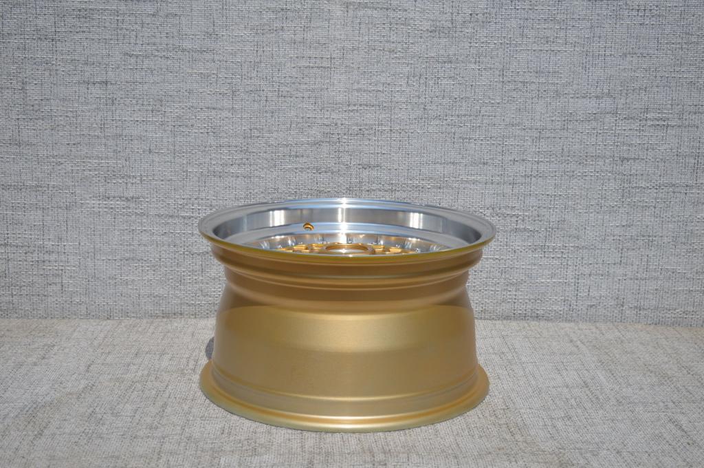 DARE RS 15" 8J ET15 4x100/108 Gold / Silver Rivets - obrazek 5