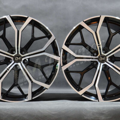 DAWMAC Forged 4720 22" 9,5J ET37 + 10,5J ET43 5x112 Gloss Black w/ Machined Face