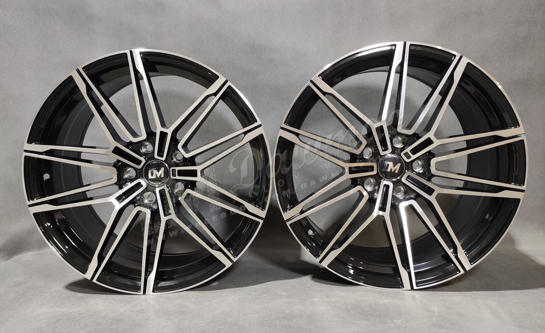 DM06 19" 8,5J ET35 + 9,5J ET40 5x120 Black Machined Face - obrazek 2
