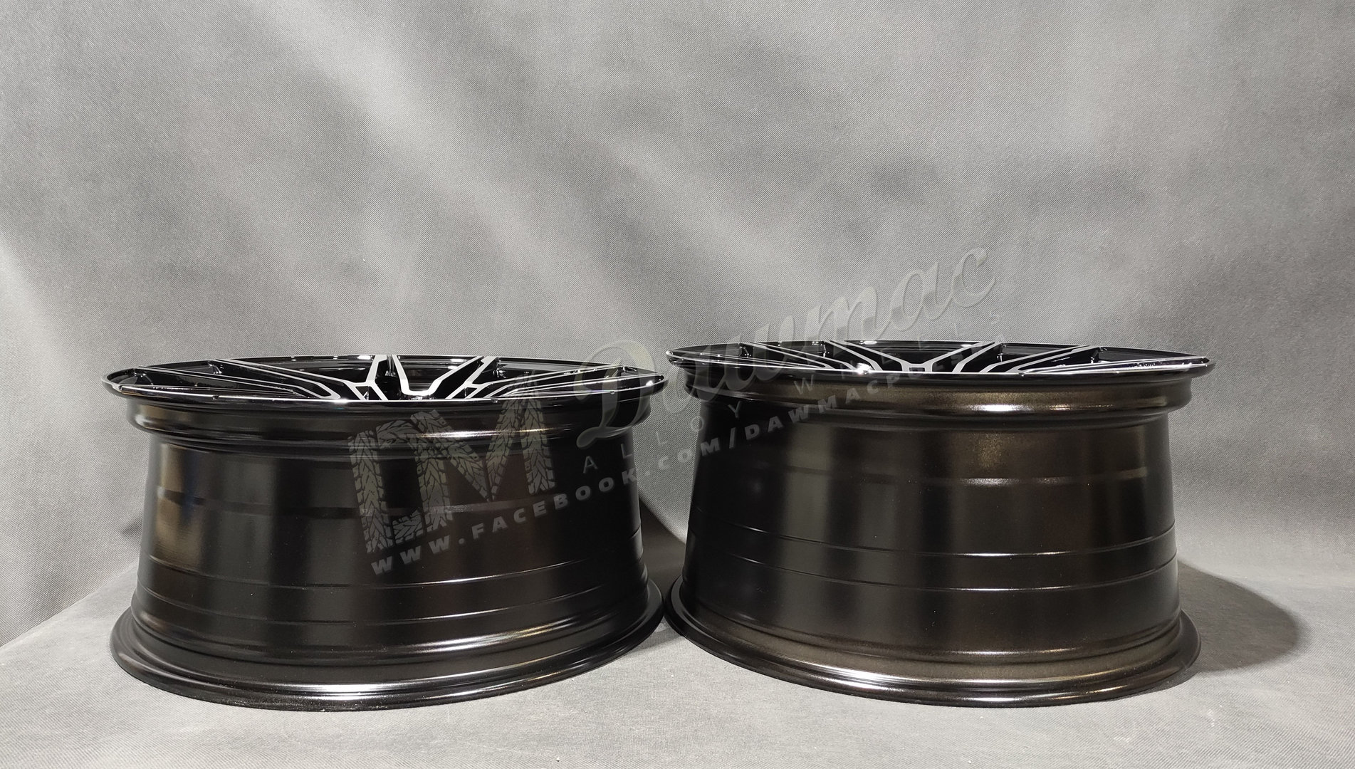 DM06 19" 8,5J ET35 + 9,5J ET40 5x120 Black Machined Face - obrazek 6