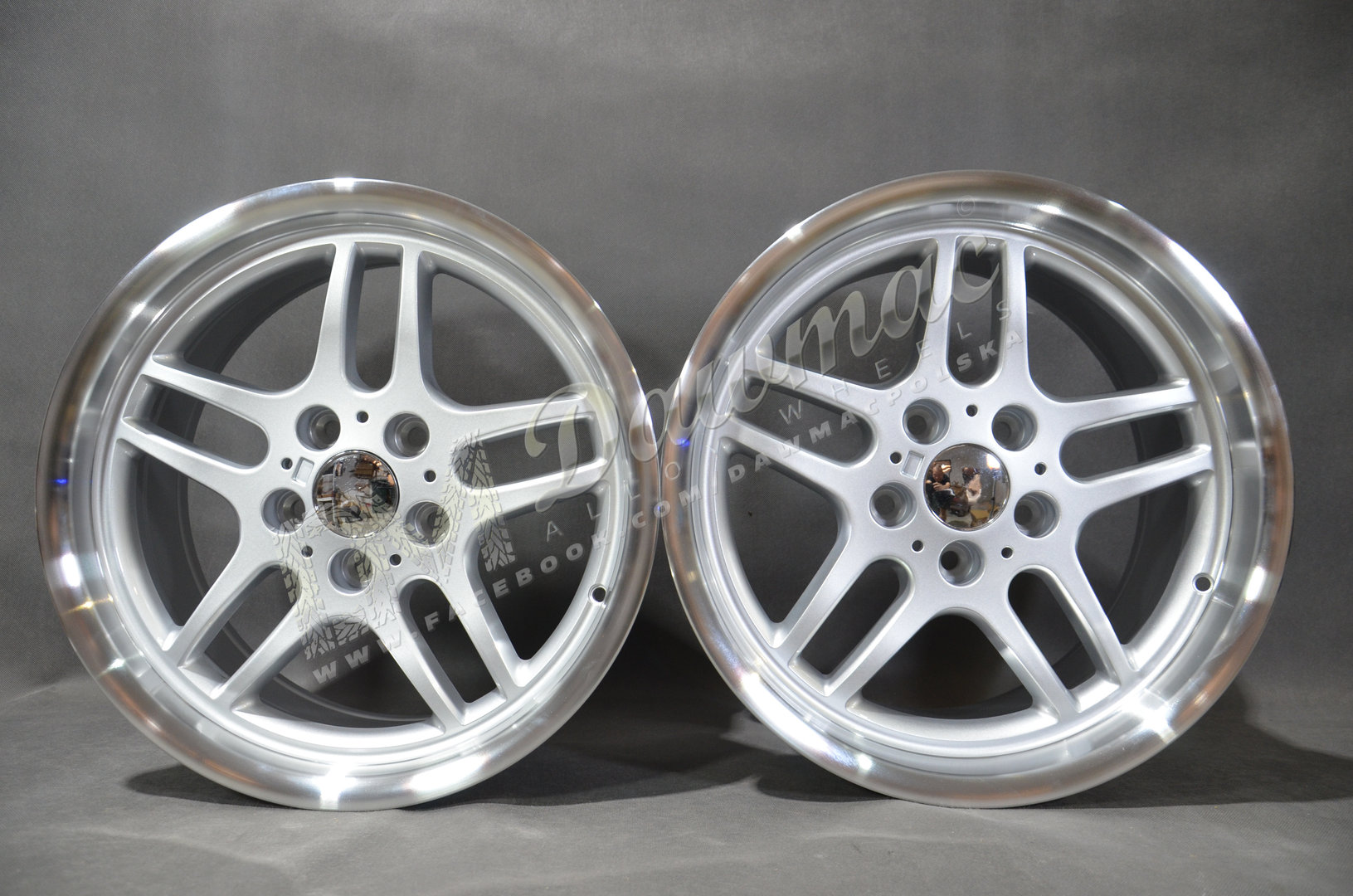 DMC06 17" 8J ET18 + 9J ET25 5x120 Sliver Machine Lip - obrazek 2