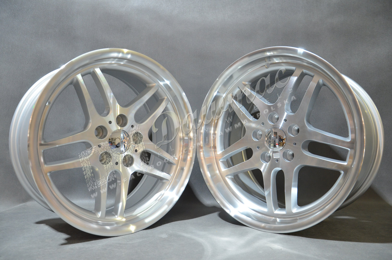 DMC06 19" 8,5J ET15 + 10J ET20 5x120 Sliver Machine Face + Lip - obrazek 3