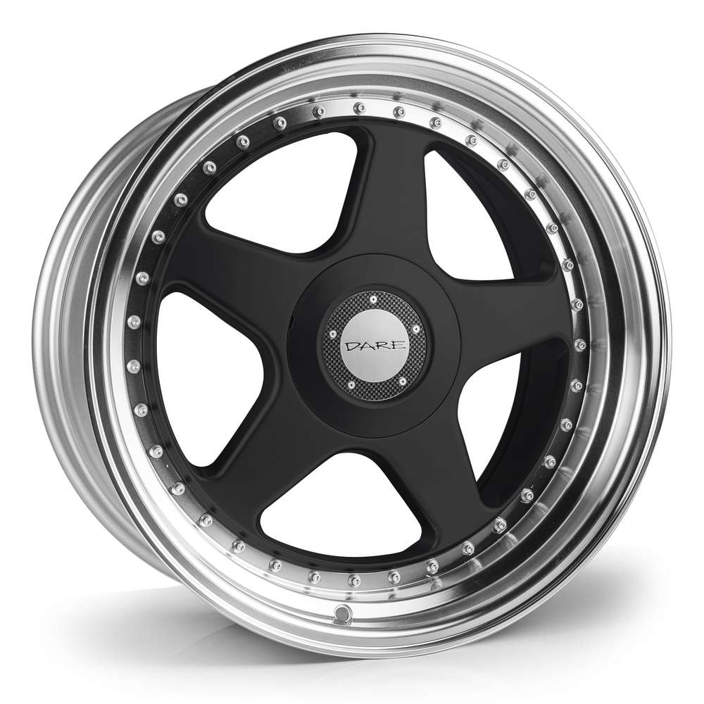Dare F5 17" 7,5J ET35 4x100/4x108 Black Polished Lip