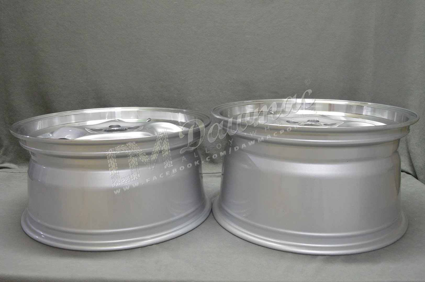 Dare F6 18" 8,5J ET40 + 9,5J ET40 5x112 Sparkle Silver Polished Lip - obrazek 8