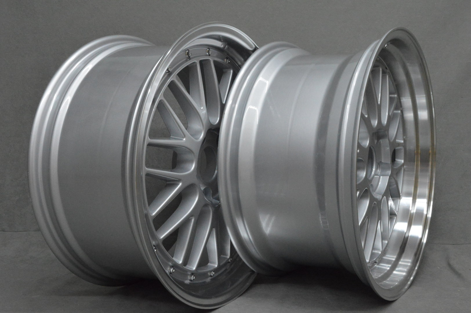 Dare LM 19" 8,5J ET35 + 9,5J ET27 5x120 Silver Machine Lip - obrazek 4