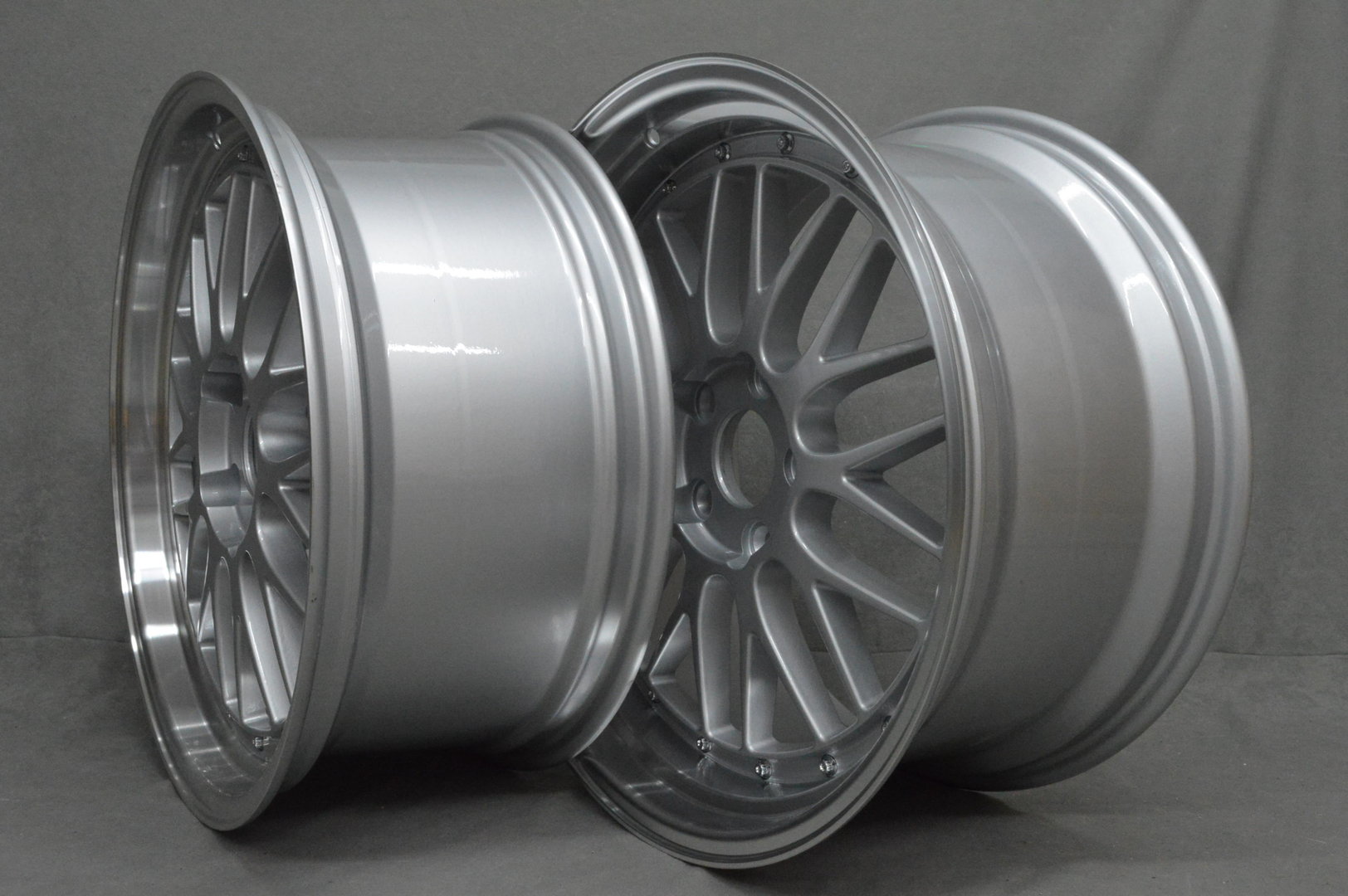 Dare LM 19" 8,5J ET35 + 9,5J ET27 5x120 Silver Machine Lip - obrazek 5