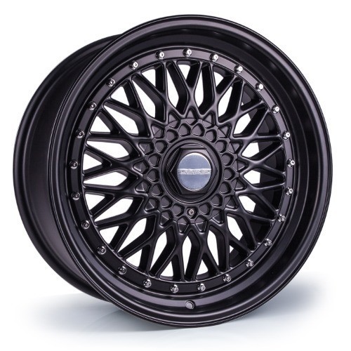 Dare RS 15" 7J ET20 4x100/4x108 Matt Black Chrome Rivets