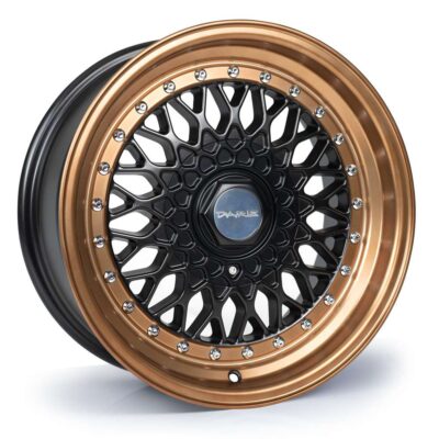 Dare RS 15" 8J ET15 4x100/4x108 Matt Black Bronze Chrome Rivets